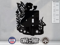 Fairy Nature Light Switch Plate Cover - Custom Acrylic Wall Decor - Toggle Rocker Outlet - OwlTopThat