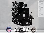 Fairy Nature Light Switch Plate Cover - Custom Acrylic Wall Decor - Toggle Rocker Outlet - OwlTopThat