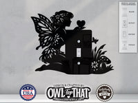 Fairy Nature Light Switch Plate Cover - Custom Acrylic Wall Decor - Toggle Rocker Outlet - OwlTopThat