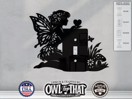 Fairy Nature Light Switch Plate Cover - Custom Acrylic Wall Decor - Toggle Rocker Outlet - OwlTopThat
