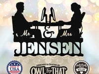 Gamer Couple Custom Wedding Cake Topper - PC Gaming Bride and Groom - Personalized Mr & Mrs Name - Gamer Themed - OwlTopThat