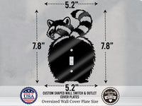 Raccoon Butt Light Switch Plate Cover – Acrylic Pet Room Decor Wall Plate