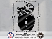 Raccoon Butt Light Switch Plate Cover – Acrylic Pet Room Decor Wall Plate