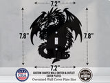 Dragon Light Switch Plate Cover - Custom Acrylic Wall Decor - Toggle Rocker Outlet - OwlTopThat