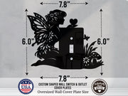 Fairy Nature Light Switch Plate Cover - Custom Acrylic Wall Decor - Toggle Rocker Outlet - OwlTopThat