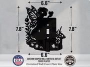 Fairy Nature Light Switch Plate Cover - Custom Acrylic Wall Decor - Toggle Rocker Outlet - OwlTopThat