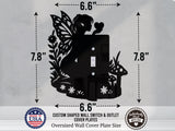 Fairy Nature Light Switch Plate Cover - Custom Acrylic Wall Decor - Toggle Rocker Outlet - OwlTopThat