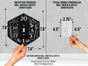 Dungeons and Dragons D20 Dice Light Switch Plate Cover - Custom Acrylic Wall Decor - Toggle Rocker Outlet - OwlTopThat