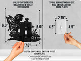 Fairy Nature Light Switch Plate Cover - Custom Acrylic Wall Decor - Toggle Rocker Outlet - OwlTopThat