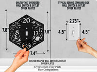 Dungeons and Dragons D20 Dice Light Switch Plate Cover - Custom Acrylic Wall Decor - Toggle Rocker Outlet - OwlTopThat