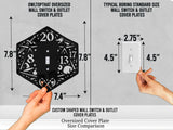 Dungeons and Dragons D20 Dice Light Switch Plate Cover - Custom Acrylic Wall Decor - Toggle Rocker Outlet - OwlTopThat