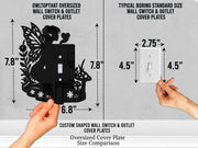 Fairy Nature Light Switch Plate Cover - Custom Acrylic Wall Decor - Toggle Rocker Outlet - OwlTopThat