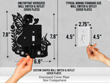 Fairy Nature Light Switch Plate Cover - Custom Acrylic Wall Decor - Toggle Rocker Outlet - OwlTopThat