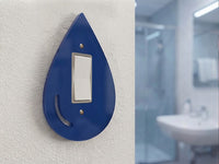 Water Drop Light Switch Plate Cover: Decorative Modern Wall Plate Unique Bathroom Decor