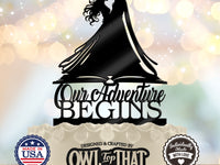 Our Adventure Begins Custom Cake Topper – Medieval Storybook Wedding – Renaissance Fantasy Theme
