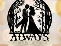 Wizard Wedding Cake Topper- Renaissance - Personalized Date - Fantasy Themed - Custom Wedding Cake Topper (Copy) - OwlTopThat