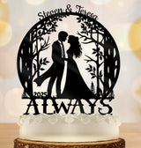 Wizard Wedding Cake Topper- Renaissance - Personalized Date - Fantasy Themed - Custom Wedding Cake Topper (Copy) - OwlTopThat