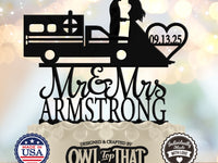 Ambulance Personalized with Name & Date Wedding Cake Topper - OwlTopThat