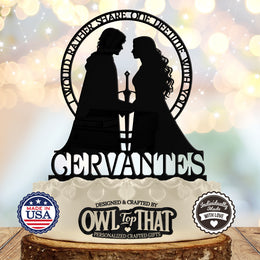 Elf Princess and King - I Would Rather Share One Lifetime With You - Personalized - Fantasy Themed - Renaissance - Wedding Cake Topper - OwlTopThat