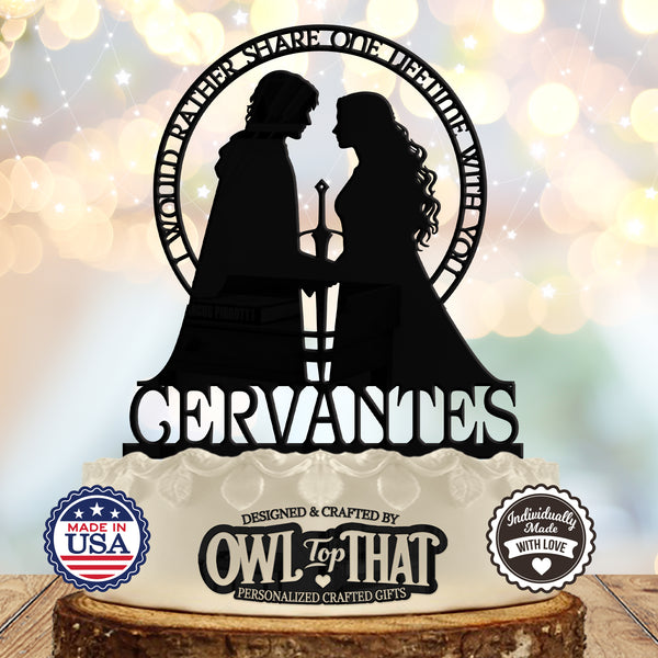Elf Princess and King - I Would Rather Share One Lifetime With You - Personalized - Fantasy Themed - Renaissance - Wedding Cake Topper - OwlTopThat