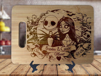 Jack and Sally Personalized Custom Cutting Board Anniversary Kitchen Housewarming Wedding Gift Sign - OwlTopThat