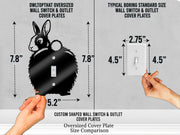 Bunny Butt Light Switch Plate Cover – Acrylic Pet Room Decor Wall Plate
