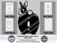 Bunny Butt Light Switch Plate Cover – Acrylic Pet Room Decor Wall Plate