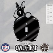 Bunny Butt Light Switch Plate Cover – Acrylic Pet Room Decor Wall Plate