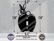 Bunny Butt Light Switch Plate Cover – Acrylic Pet Room Decor Wall Plate
