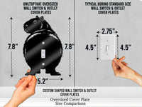 Capybara Butt Light Switch Plate Cover – Acrylic Pet Room Decor Wall Plate