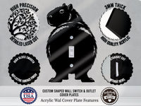 Capybara Butt Light Switch Plate Cover – Acrylic Pet Room Decor Wall Plate
