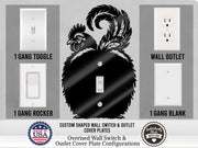 Chicken Butt Light Switch Plate Cover – Acrylic Pet Room Decor Wall Plate