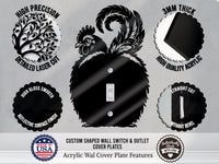 Chicken Butt Light Switch Plate Cover – Acrylic Pet Room Decor Wall Plate