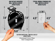 Fluffy Cow Butt Light Switch Plate Cover – Acrylic Pet Room Decor Wall Plate