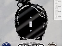 Fluffy Cow Butt Light Switch Plate Cover – Acrylic Pet Room Decor Wall Plate