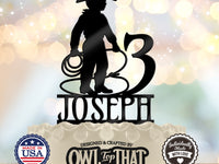 Cowboy Kid Custom Birthday Cake Topper - Personalized Name and Age - Western Party Themed