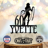 Cowgirl Woman Custom Birthday Cake Topper - Personalized Name & Age - Western Party Themed