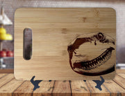 Shark Peeking Funny Cutting Board - OwlTopThat