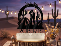 Camping Wedding Cake Topper Outdoors Bride and Groom - OwlTopThat