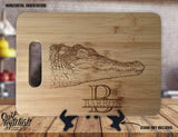 Alligator Monogram Personalized Custom Engraved Anniversary Kitchen Decor Housewarming Wedding Gift Sign Display Cutting Board - OwlTopThat