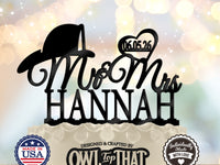 Firefighter Mr & Mrs – Personalized Last Name & Date Wedding Cake Topper - OwlTopThat