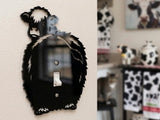 Fluffy Cow Butt Light Switch Plate Cover – Acrylic Pet Room Decor Wall Plate