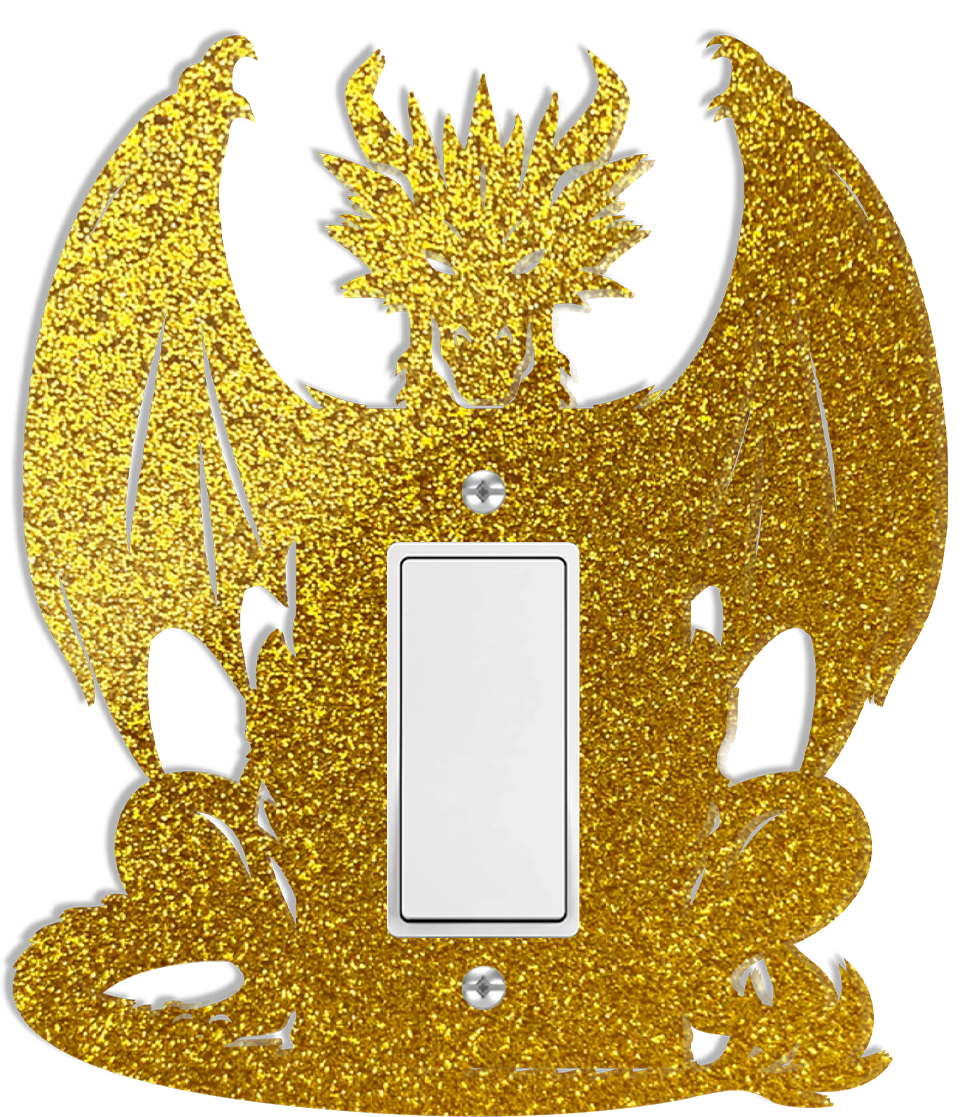 Cake topper color preview, Gold glitter