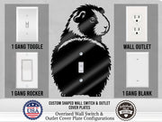 Guinea Pig Butt Light Switch Plate Cover – Acrylic Pet Room Decor Wall Plate