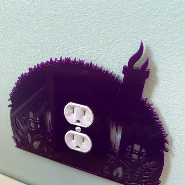 Gnome House Acrylic Light Switch Plate Cover: Whimsical Home Decor