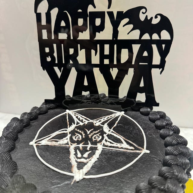 Halloween Bat Birthday Personalized Wedding Cake Topper