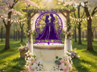 Arwen and Aragorn - Renaissance - Personalized Date - Fantasy Themed - Custom Wedding Cake Topper - OwlTopThat