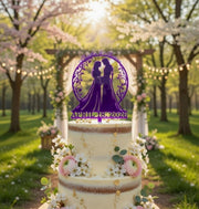 Arwen and Aragorn - Renaissance - Personalized Date - Fantasy Themed - Custom Wedding Cake Topper - OwlTopThat