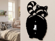 Raccoon Butt Light Switch Plate Cover – Acrylic Pet Room Decor Wall Plate