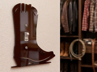 Cowboy Boot Light Switch Plate Cover: Western Modern Home Decorating Ideas